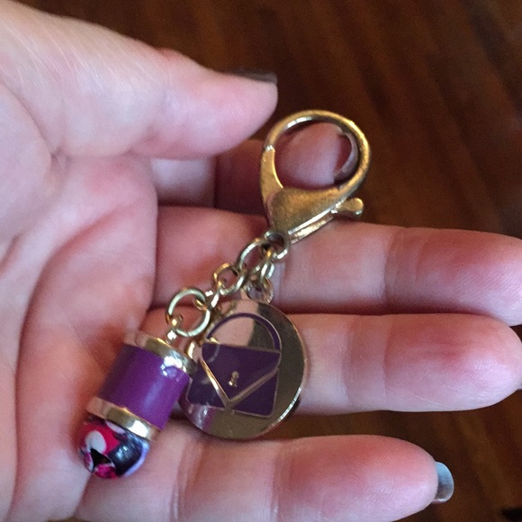 Purple Purse Keychain or bag charm pre-owned - Picture 2 of 4